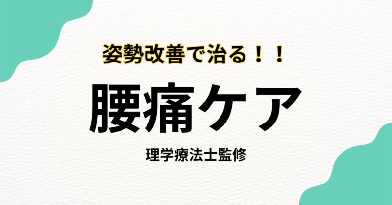 姿勢改善で治る腰痛|効果的な改善法を理学療法士が解説 - Habi Gym