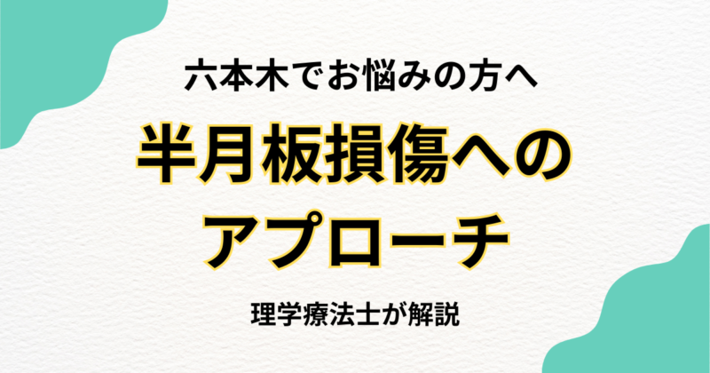 六本木で半月板損傷に悩む方へ贈る整体ガイド｜Habi Gym