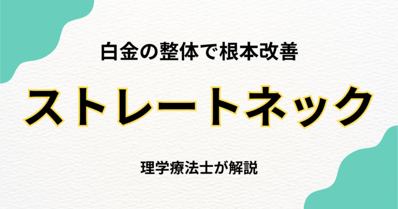 白金でストレートネック改善なら整体の専門知識が重要｜Habi Gym