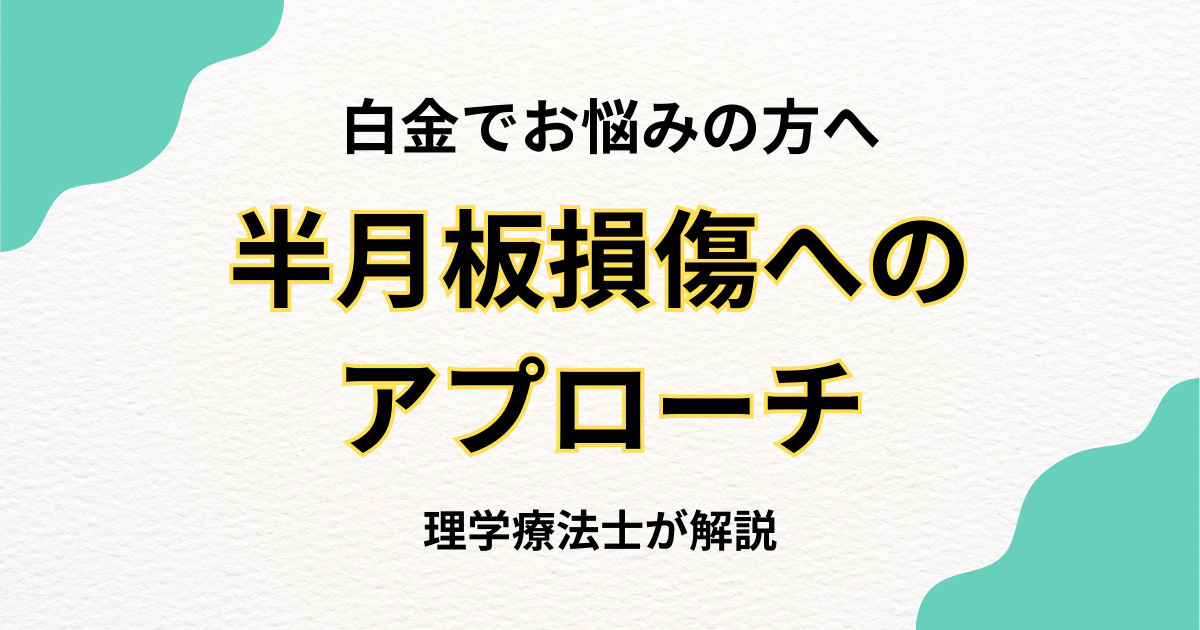 白金で半月板損傷に悩む方へ贈る整体ガイド｜Habi Gym