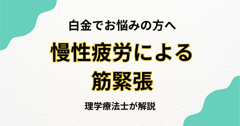 白金で慢性疲労による筋緊張を解消する整体完全ガイド｜Habi Gym