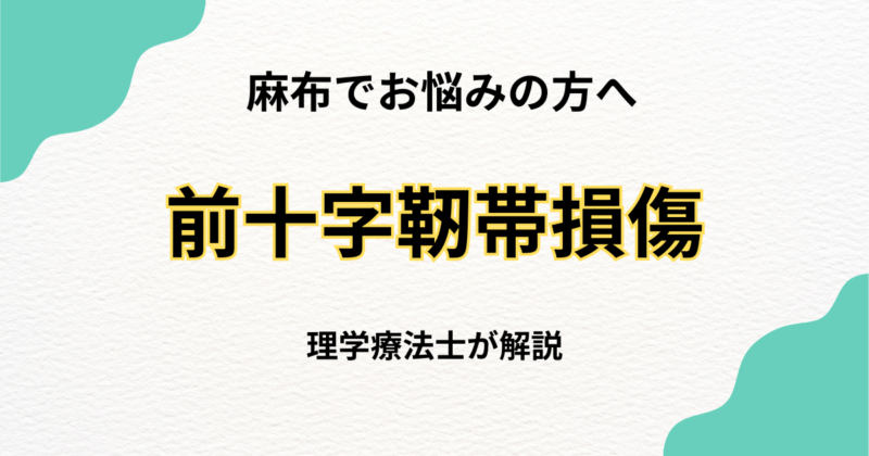 麻布で前十字靱帯損傷の整体なら｜Habi Gym