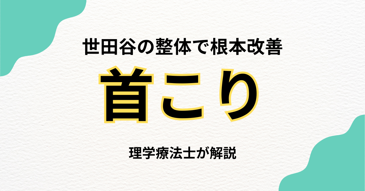 世田谷で首こりに悩む方へ|整体の選び方完全ガイド|Habi Gym