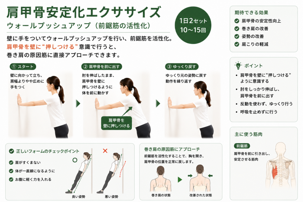 肩甲骨安定化エクササイズ