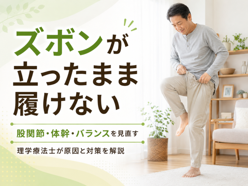ズボンが立ったまま履けない原因とは｜バランスと股関節ケア｜Habi Gym