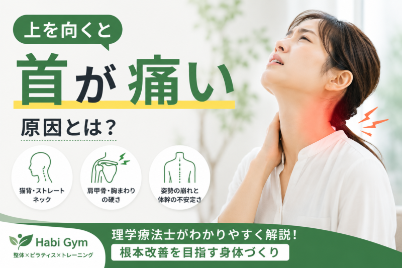 上を向くと首が痛い原因とは｜姿勢・肩甲骨・胸まわりから解説｜Habi Gym