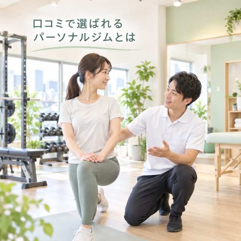 三軒茶屋のHabiGymで理学療法士と利用者が姿勢と運動内容を確認しているイメージ