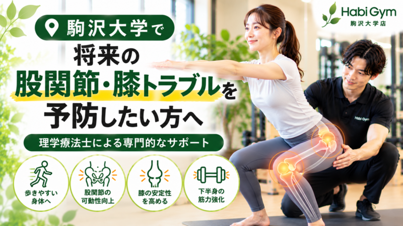 駒沢大学で将来の股関節・膝トラブルを予防したい方へ｜理学療法士による整体×トレーニング